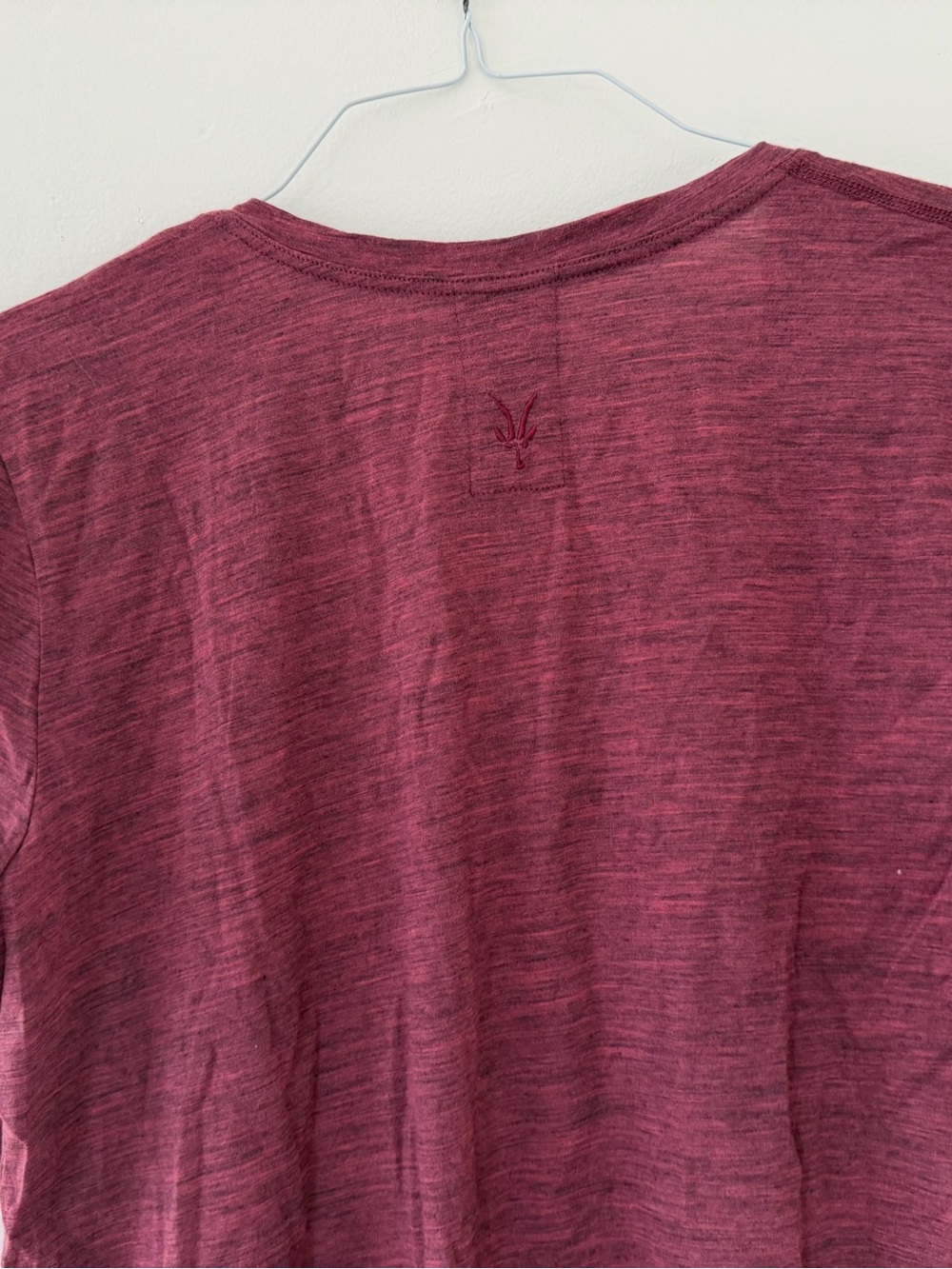 Ibex Merino Wool Burgundy Short Sleeve Scoop Neck Casual Tee Women’s Size XL - Picture 11 of 15